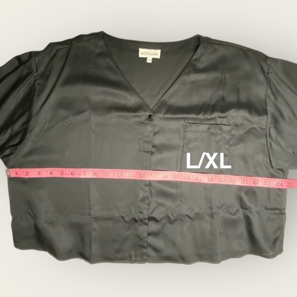 NWT | Ettitude | Signature Sateen Relaxed Short Sleeve Top | Black | Various Sz - Picture 10 of 15